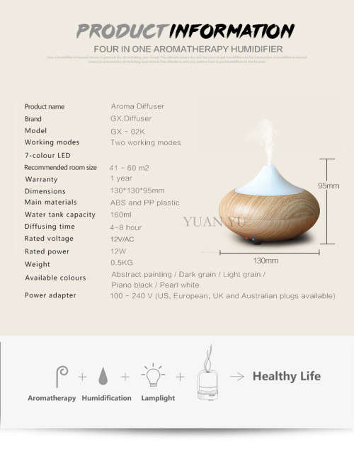 Home Air Aromatherapy Humidifier Ultrasonic Automatic Mini Led / Oil Aroma Diffuser