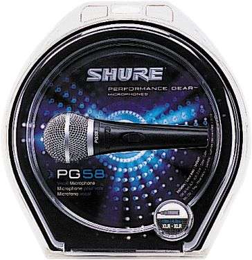 Shure PG58-XLR Dynamic Mic with XLR Cable