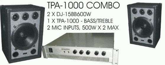 2 x 15 inch speaker and 1x amplifier