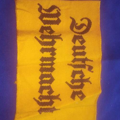 Original German WW2 Yellow Deutsche Wehrmacht Armbands x 2