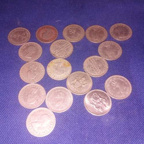 17 x SILVER RHODESIAN COINS