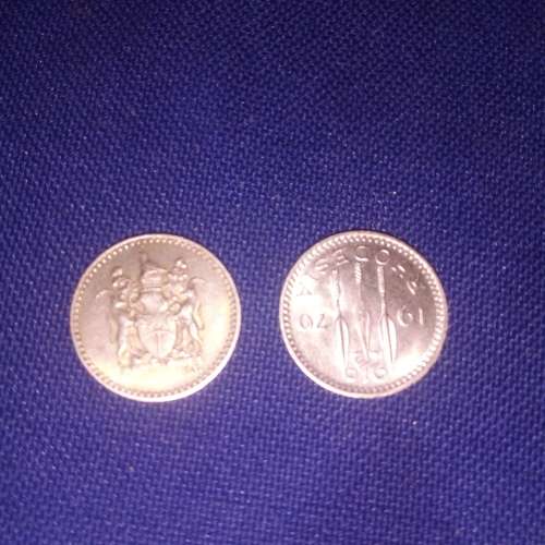 17 x SILVER RHODESIAN COINS