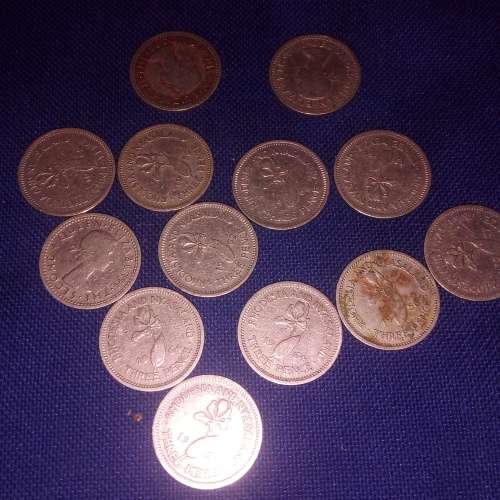 17 x SILVER RHODESIAN COINS