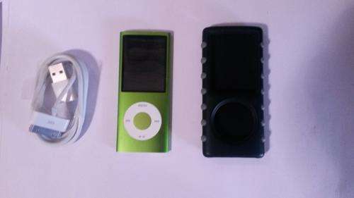 Apple Ipod Nano 4G Chrome green with cover and cable 8GB