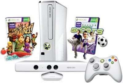 Xbox 360 White 4GB and Kinect Bundle