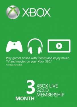 Xbox Live 3 Month Gold Membership (Digital Code / Instant Delivery)