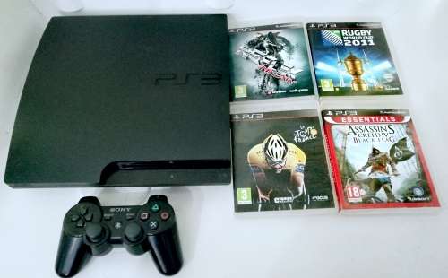 PlayStation 3 Slim 320GB and 4 Games