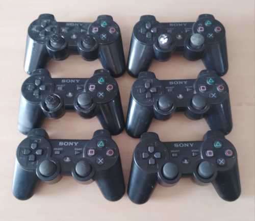 6 Broken PlayStation 3 Controllers for parts *BROKEN*