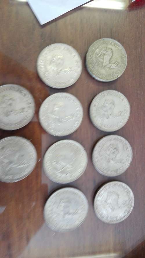 TEN 5 SILVER SHILLINGS (CROWNS)- BID PER COIN!!!
