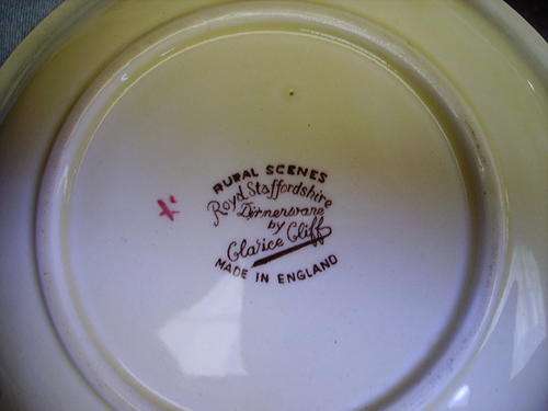 STUNNING!! CLARICE CLIFF- RURAL SCENES SOUP BOWL!!