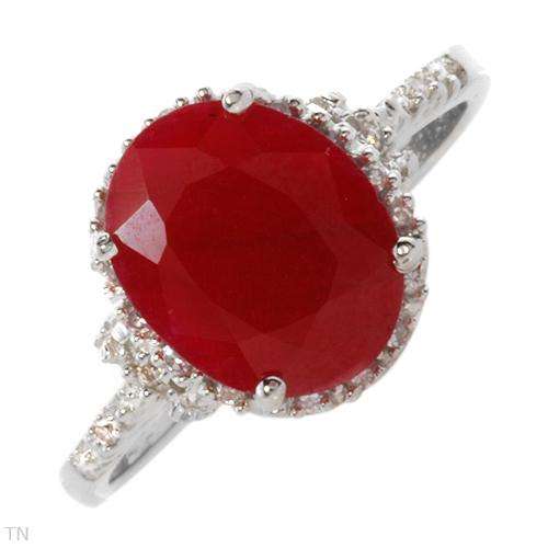 Beautiful  Ring with 2.85ctw Precious Stones - Genuine Diamonds and Ruby Beautifully Craf