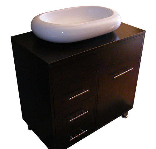 Modern Wooden Bathroom Cabinet, Mahogany, 900 mm length, CF900F