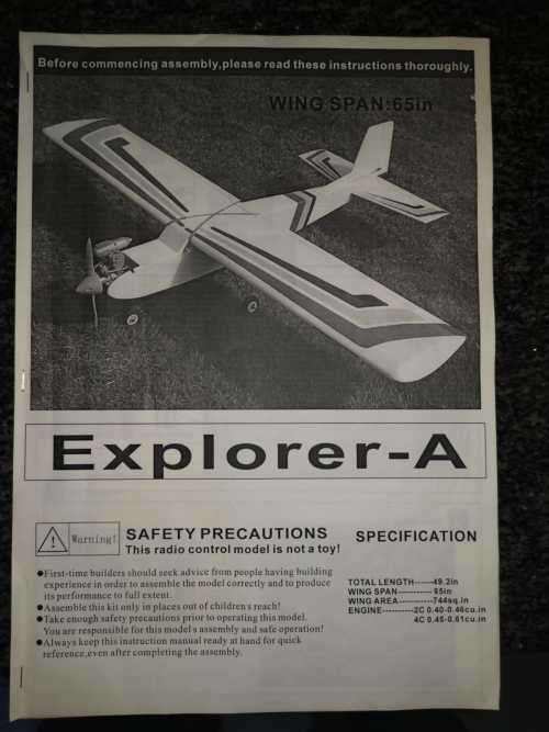 Radio controlled airplane with radio transmitter