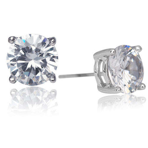 Beautiful solid sterling silver CZ studs.