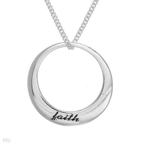 The new trend in silver jewellery - Engraved message - FAITH