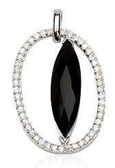 Genuine ONYX!!  SOLID STERLING SILVER Pendant