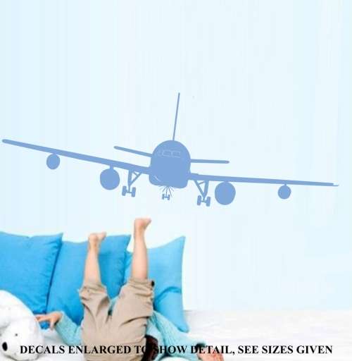 Free/Low Shipping - Aeroplane silhouette for boys Large wall decal sticker