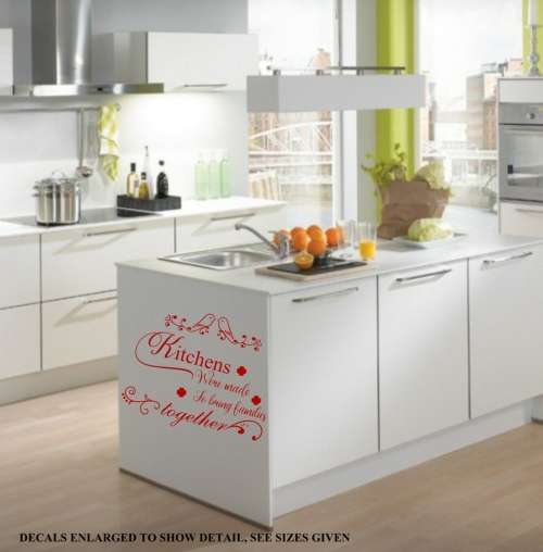 Free/Low Shipping - Kitchens Were Made To Bring Families Together Small Wall Decal Sticker