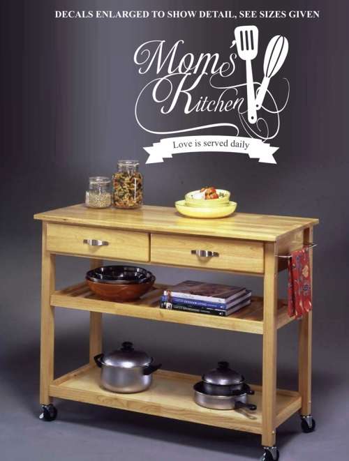 Free/Low Shipping - Mom's Kitchen Quotation Medium Wall Decal Sticker