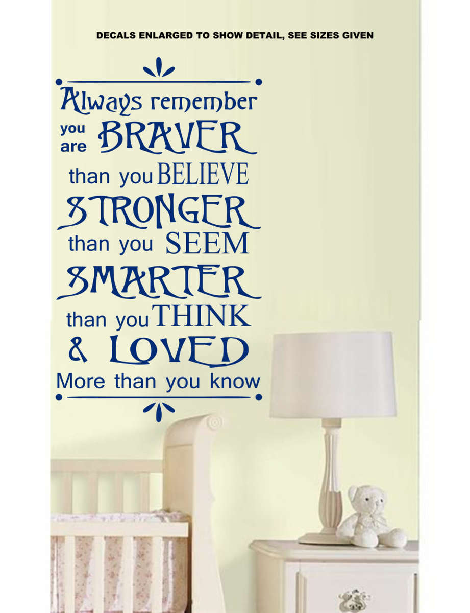 Free/Low Shipping - Always Remember Small Wall Decal Sticker