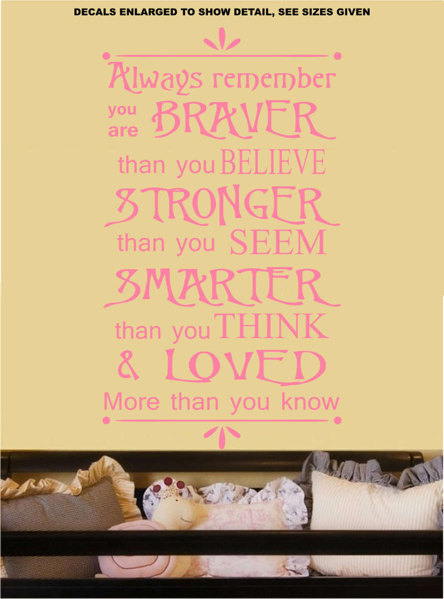 Free/Low Shipping - Always Remember Small Wall Decal Sticker