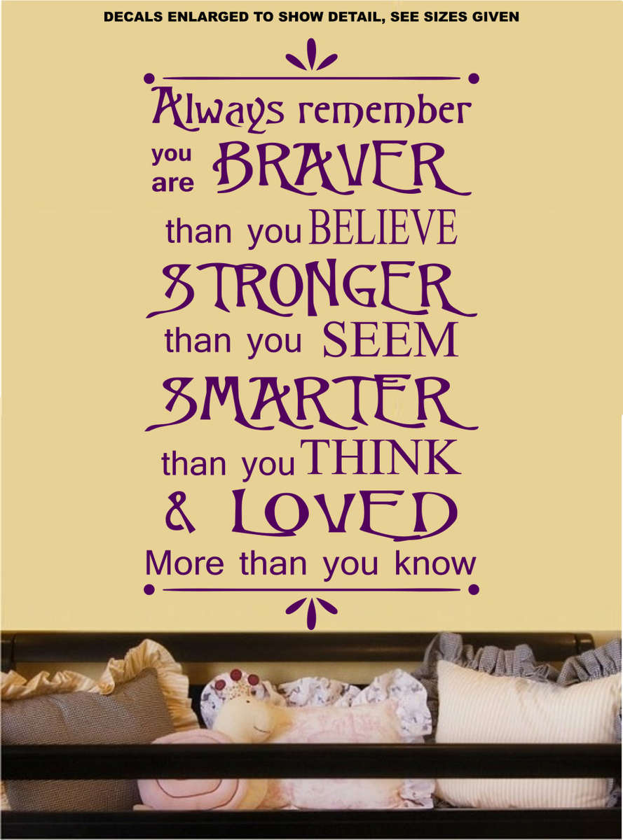 Free/Low Shipping - Always Remember Small Wall Decal Sticker