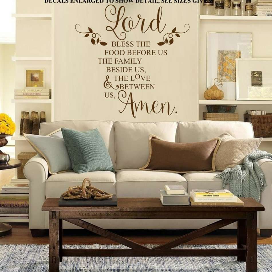 Free/Low Shipping - Bless The Food Before Us Quotation Small Wall Decal Sticker