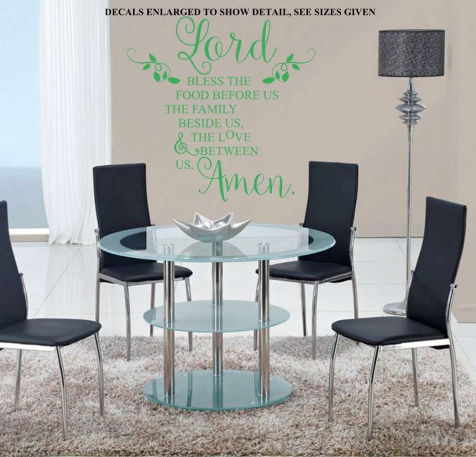 Free/Low Shipping - Bless The Food Before Us Quotation Small Wall Decal Sticker