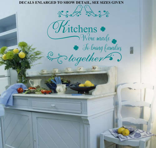 Free/Low Shipping - Kitchens Were Made To Bring Families Together Medium Wall Decal Sticker