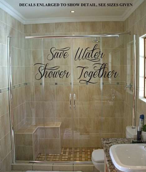 Free/Low Shipping - Save Water  Large Bathroom Wall Decal Sticker