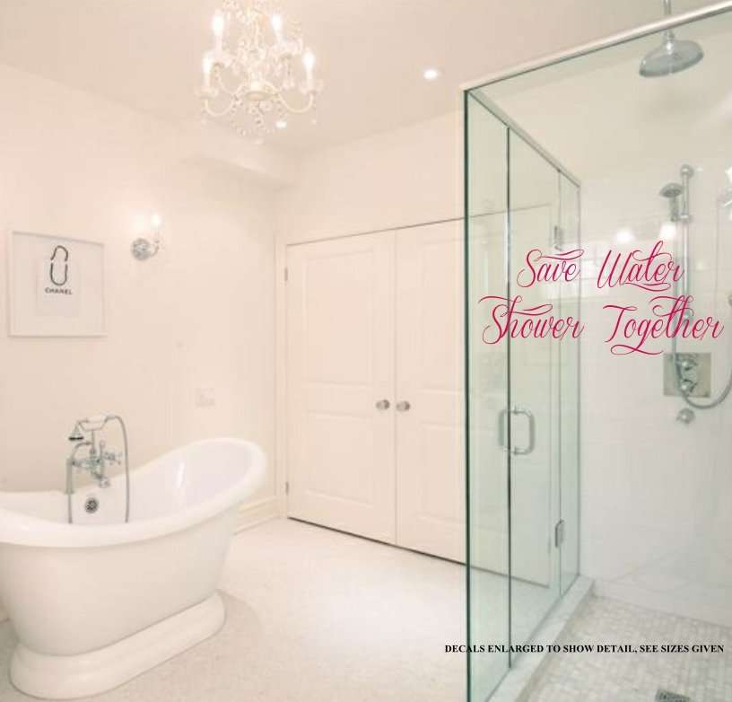 Free/Low Shipping - Save Water  Large Bathroom Wall Decal Sticker