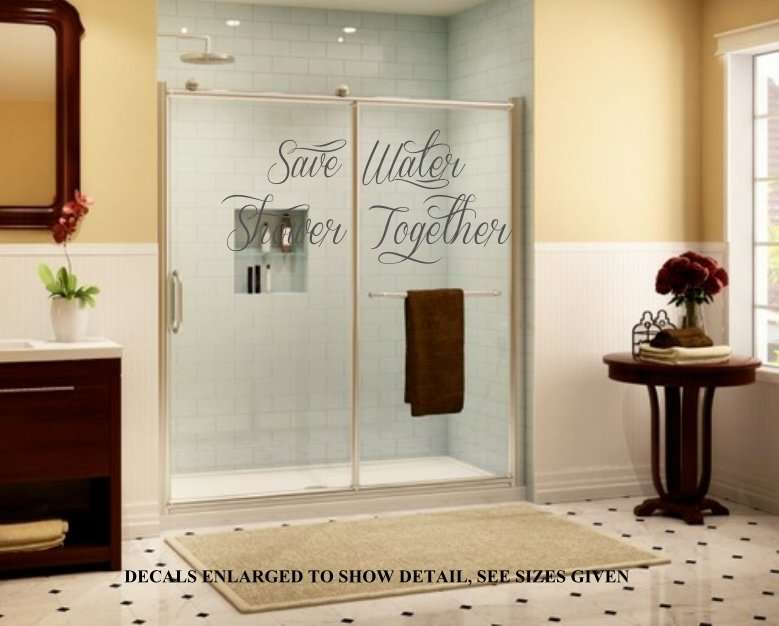 Free/Low Shipping - Save Water  Large Bathroom Wall Decal Sticker