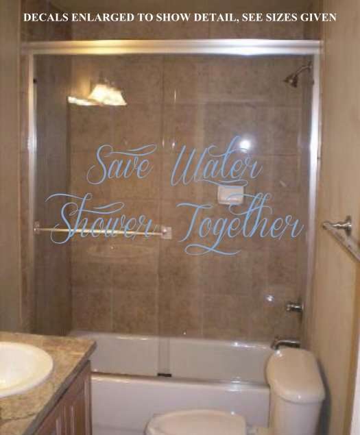 Free/Low Shipping - Save Water  Large Bathroom Wall Decal Sticker