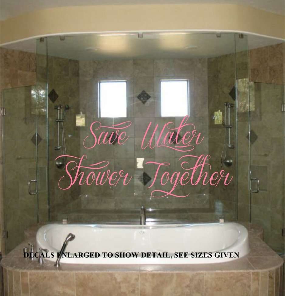 Free/Low Shipping - Save Water  Large Bathroom Wall Decal Sticker