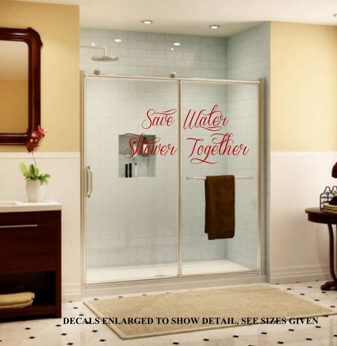 Free/Low Shipping - Save Water  Large Bathroom Wall Decal Sticker