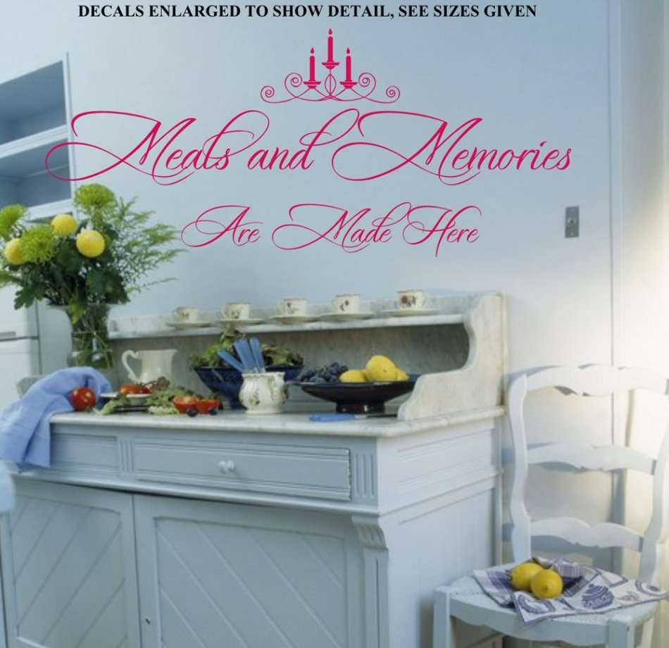 Free/Low Shipping - Meals And Memories Are Made Here Medium Wall Decal Sticker