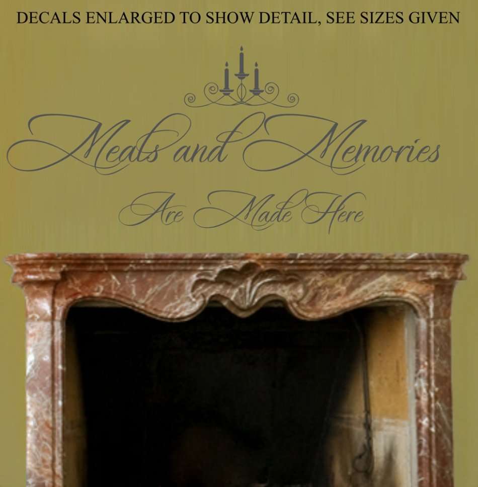 Free/Low Shipping - Meals And Memories Are Made Here Medium Wall Decal Sticker