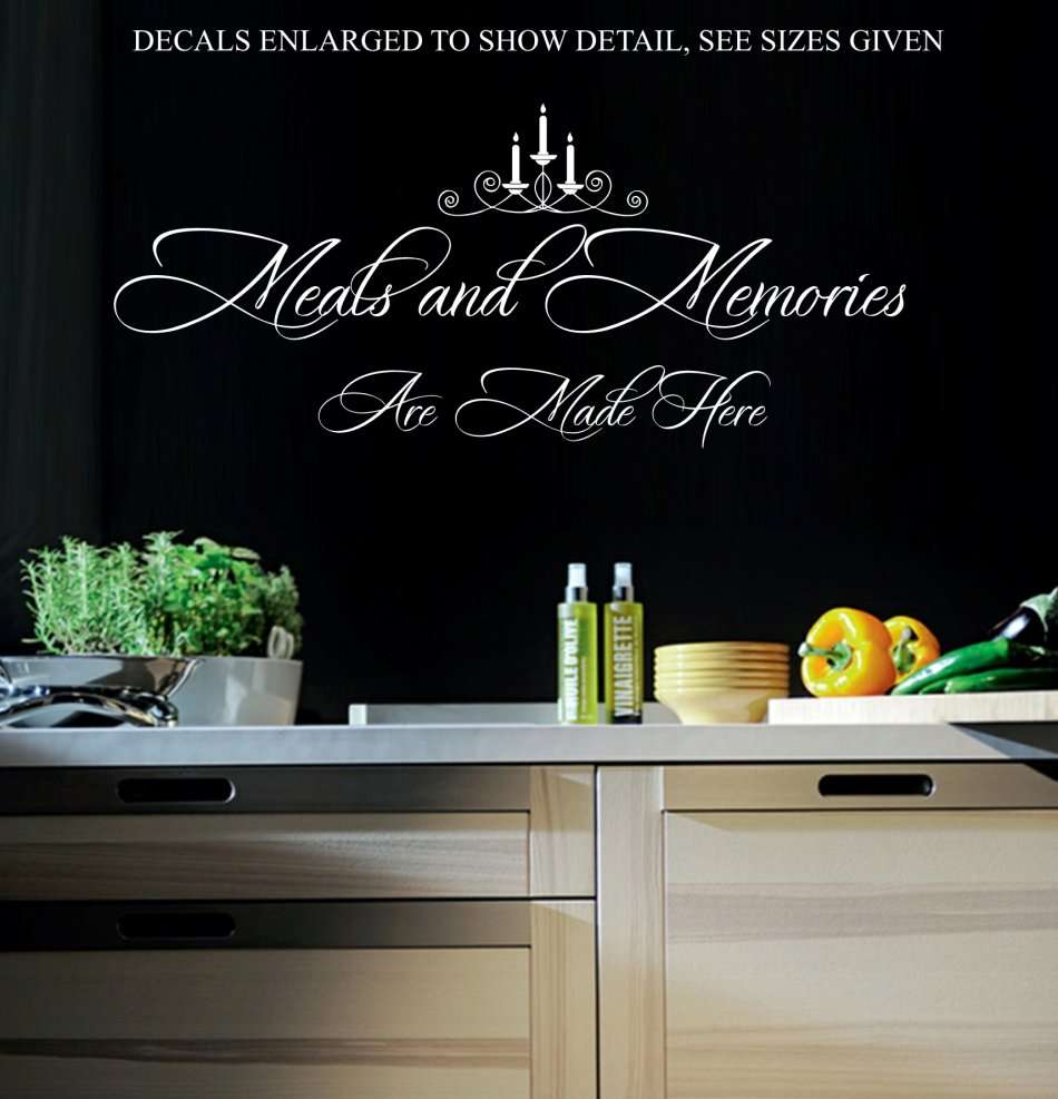 Free/Low Shipping - Meals And Memories Are Made Here Medium Wall Decal Sticker