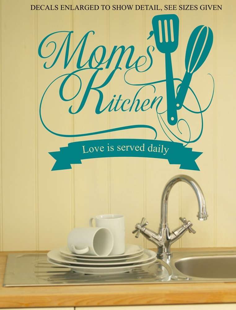 Free/Low Shipping - Mom's Kitchen Quotation Medium Wall Decal Sticker