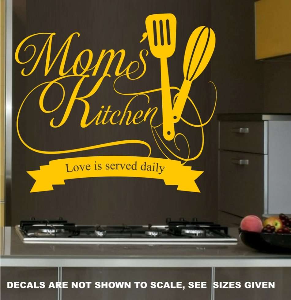 Free/Low Shipping - Mom's Kitchen Quotation Medium Wall Decal Sticker