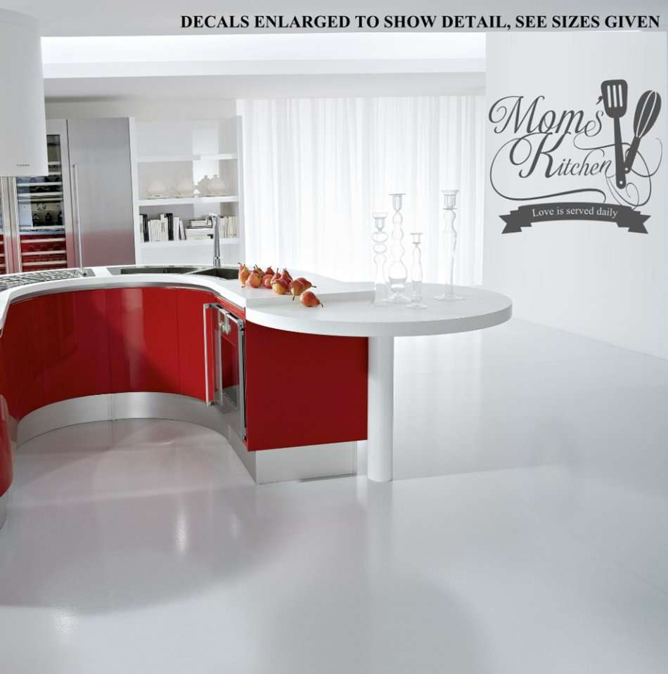 Free/Low Shipping - Mom's Kitchen Quotation Medium Wall Decal Sticker