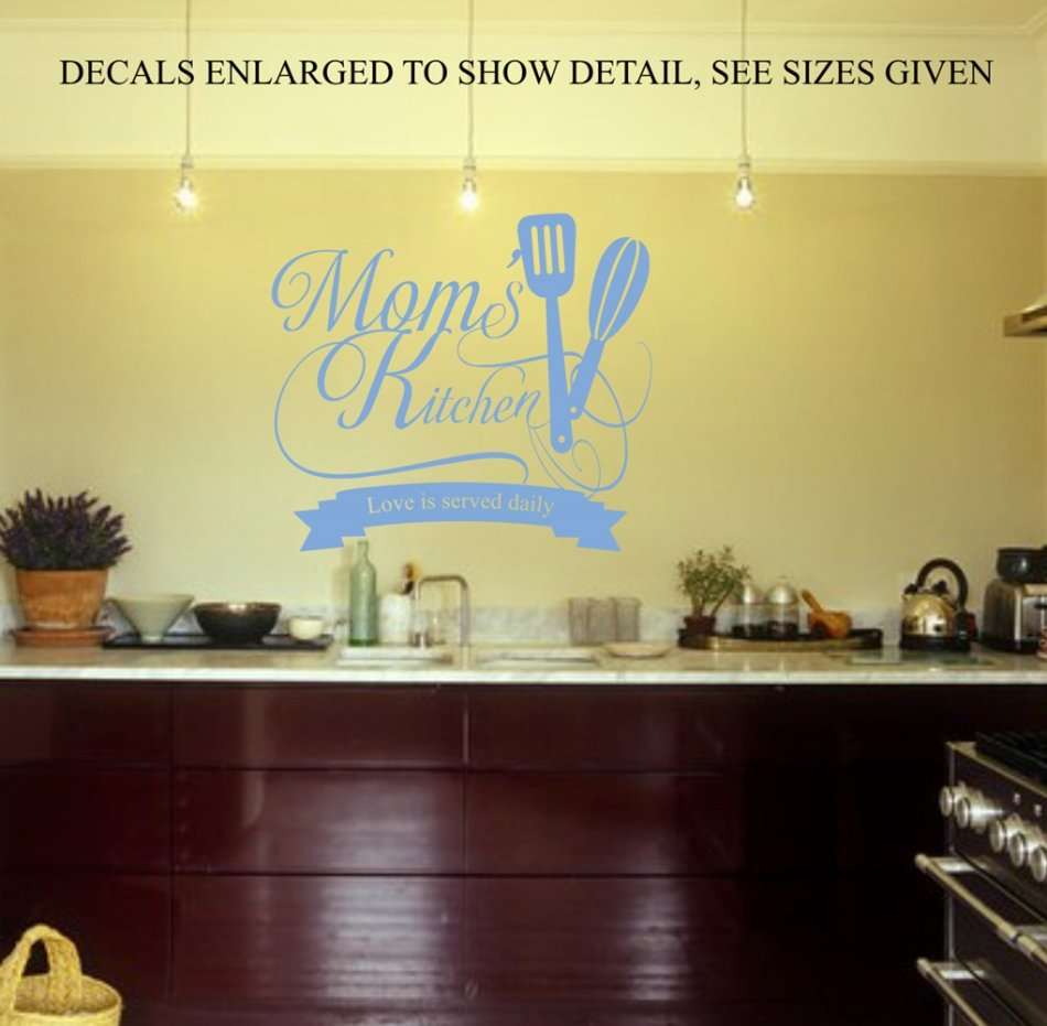 Free/Low Shipping - Mom's Kitchen Quotation Medium Wall Decal Sticker