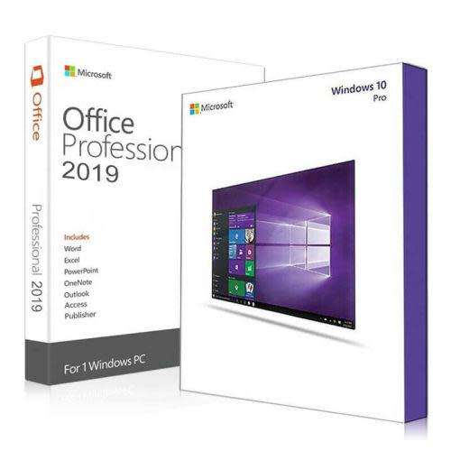COMBO DEAL | Windows 10 Pro + Office 2019 | LIFETIME ACTIVATION | GENUINE LICENSE KEYS | 32 & 64 Bit