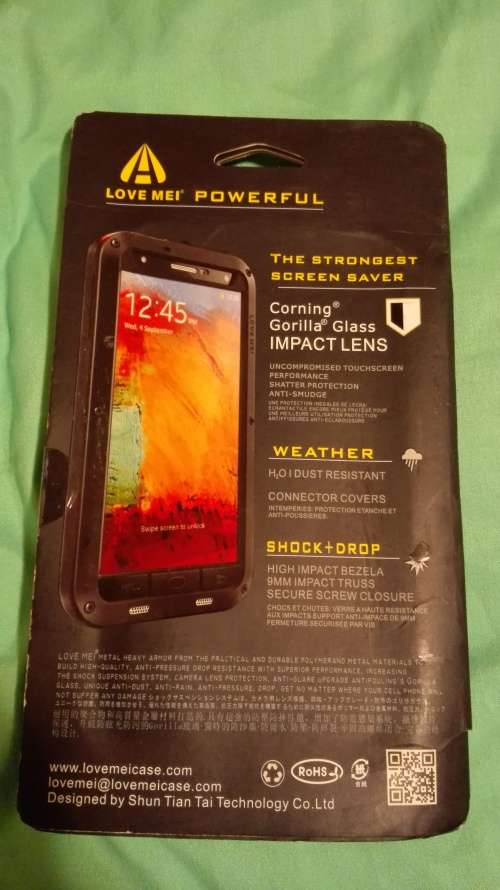 White LoveMei Cover for Samsung Galaxy Note 3