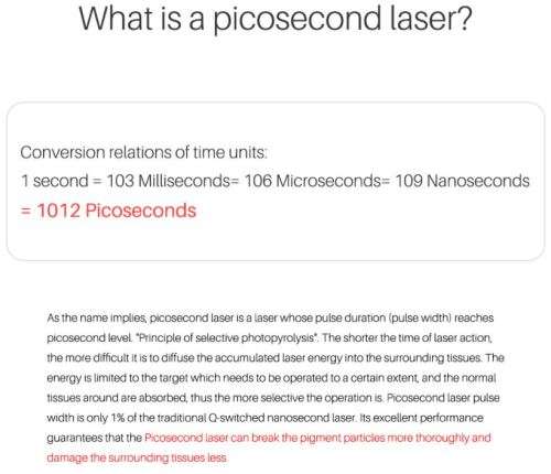 Professional Laser Picosecond Pen Blue Light Therapy Tattoo and Spot Removal