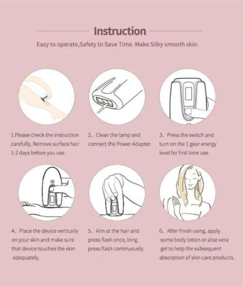 Permanent Painless Shaver Portable Epilator Laser Hair Removal Machine for Home use