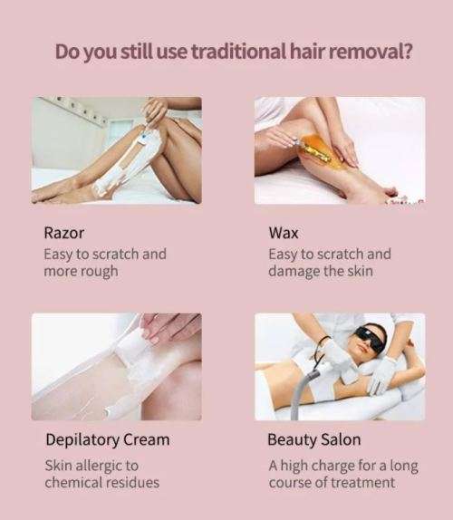 Permanent Painless Shaver Portable Epilator Laser Hair Removal Machine for Home use