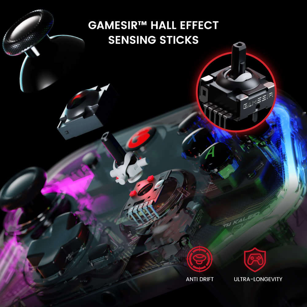 GameSir T4 Kaleid Wired Gamepad with Hall Effect for Nintendo PC Steam