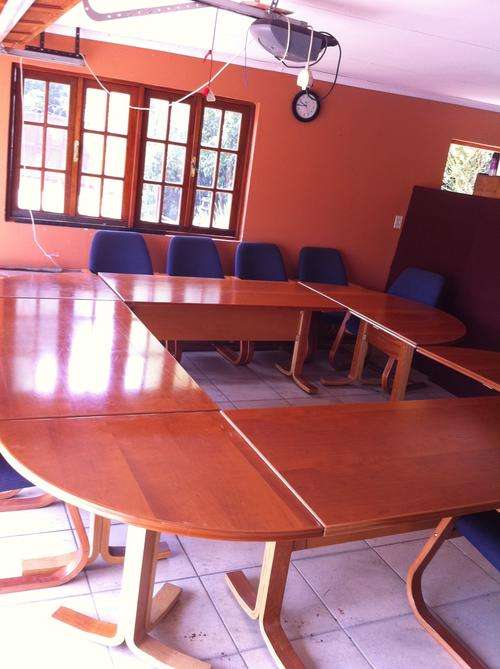 Boardroom table 12 seater  flexible arrangement. 3 tables