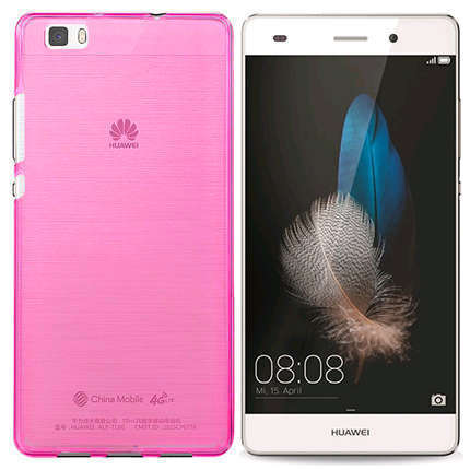 Huawei P8 Lite Matte TPU Anti Slip Gel Protective Cover Case - Pink